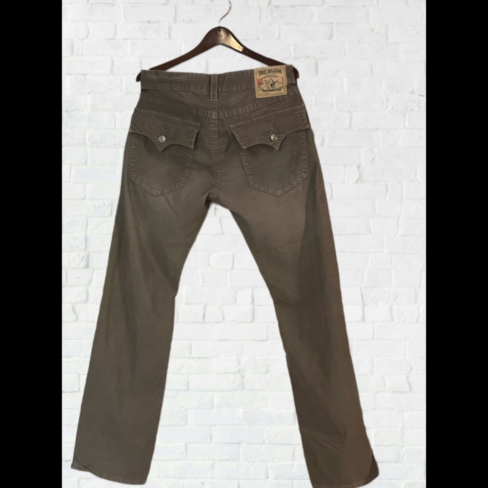 Grey True Religion Light Corduroy Jeans